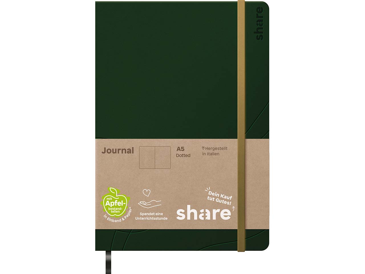 share Notizbuch DIN A5 punktkariert, grün