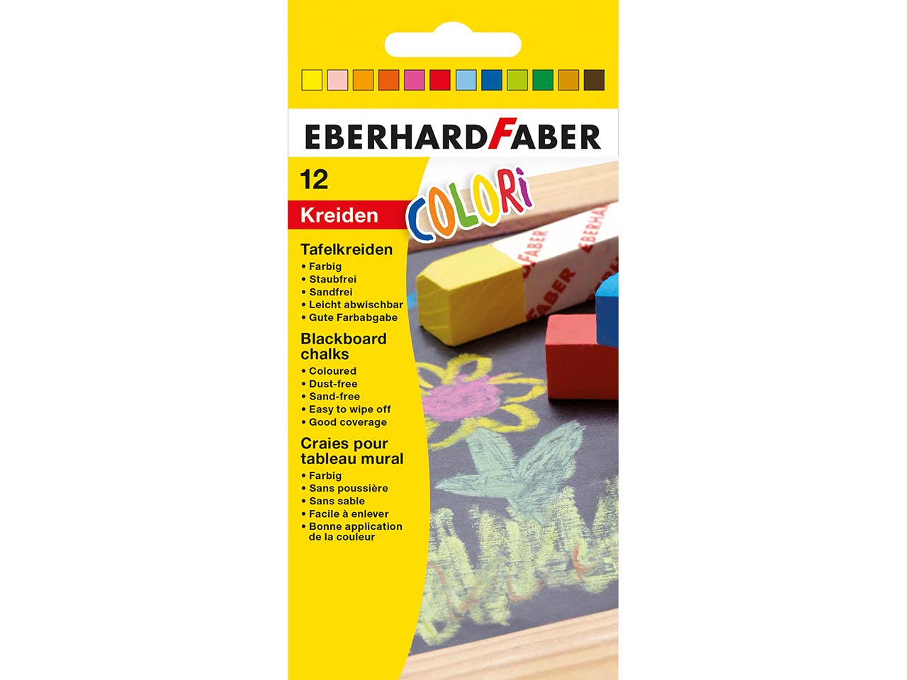 EBERHARD FABER Wandtafelkreiden Colori farbig 12er