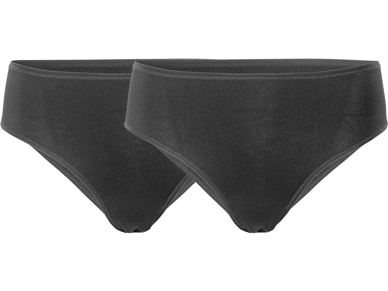 Living Crafts 2er-Pack Bio-Damen-Slip 'TARISSA' mit Spitze, black, Gr. S