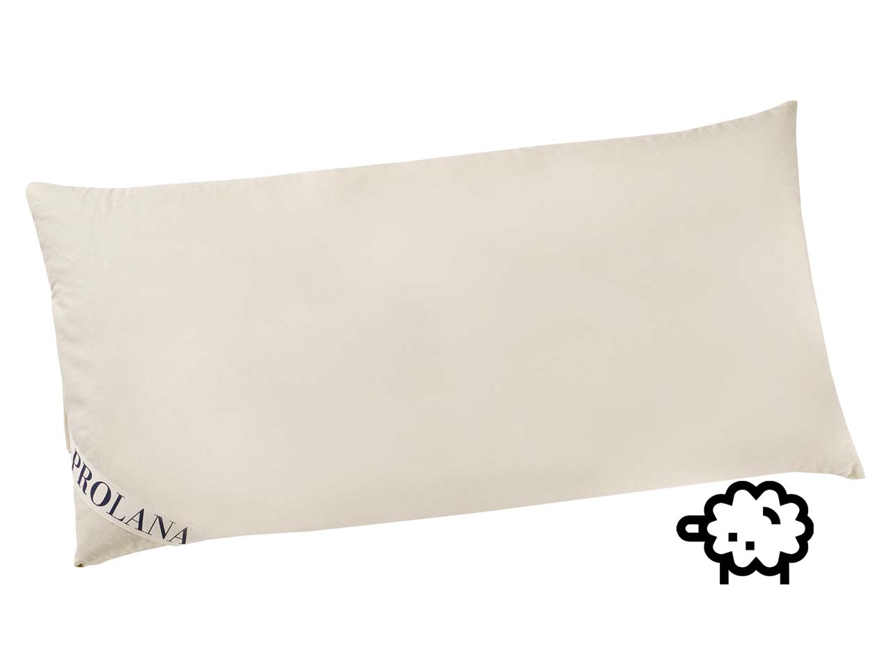 Prolana Schurwoll-Kissen 40x80cm S. 700g SSW-Kügel.