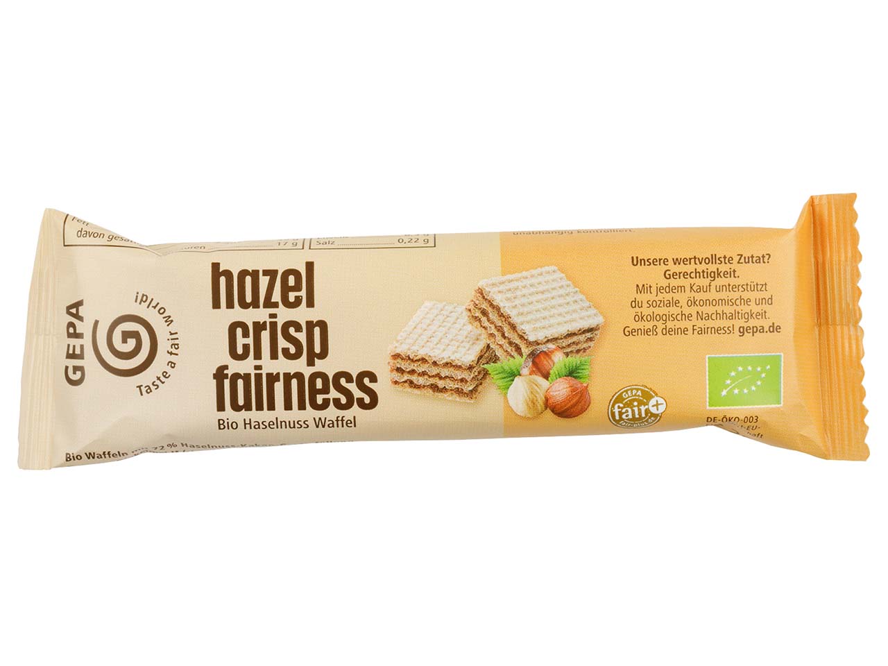 GEPA Bio-Waffel "Hazel Crisp Fair", 20 g