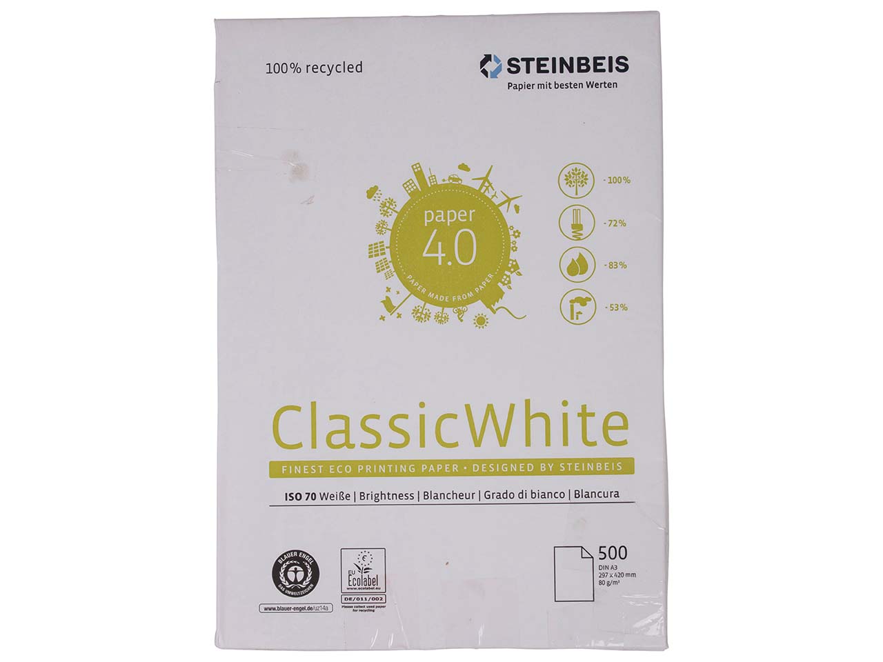 B-Ware Kopierpapier DIN A3, gemischte Ausführungen, 5 Pack, 2.500 Blatt