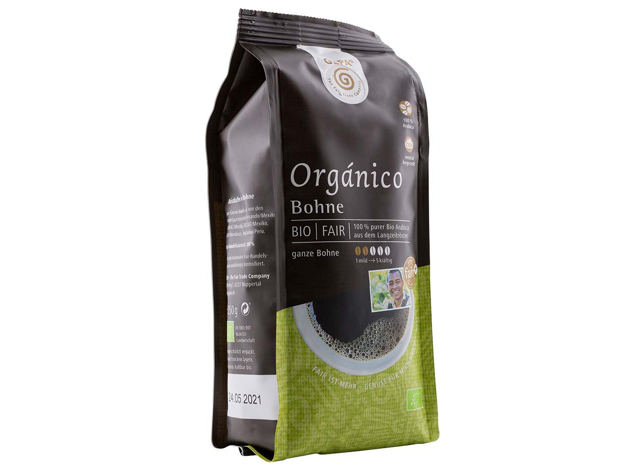 GEPA Bio-Kaffee "Organico" ganze Bohnen, 250 g