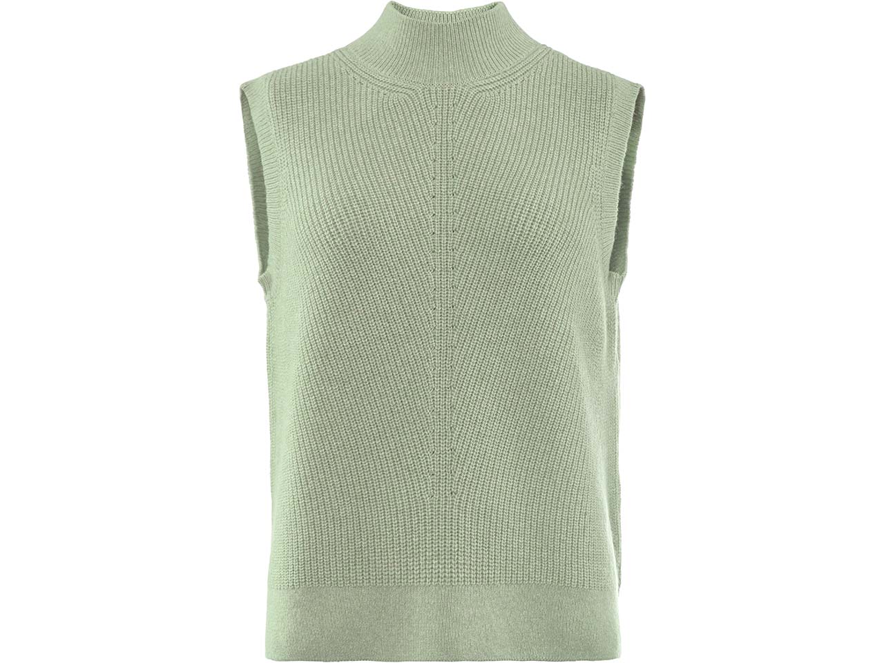 Living Crafts Bio-Damen-Pullunder "Nira" mit Stehkragen, misty green, Gr. XL