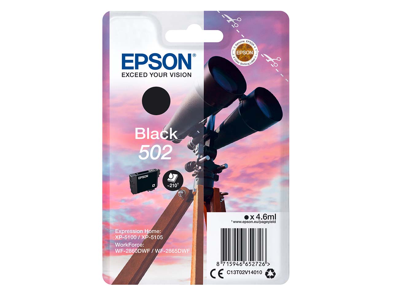 Epson Tintenpatrone T02V14/502 schwarz