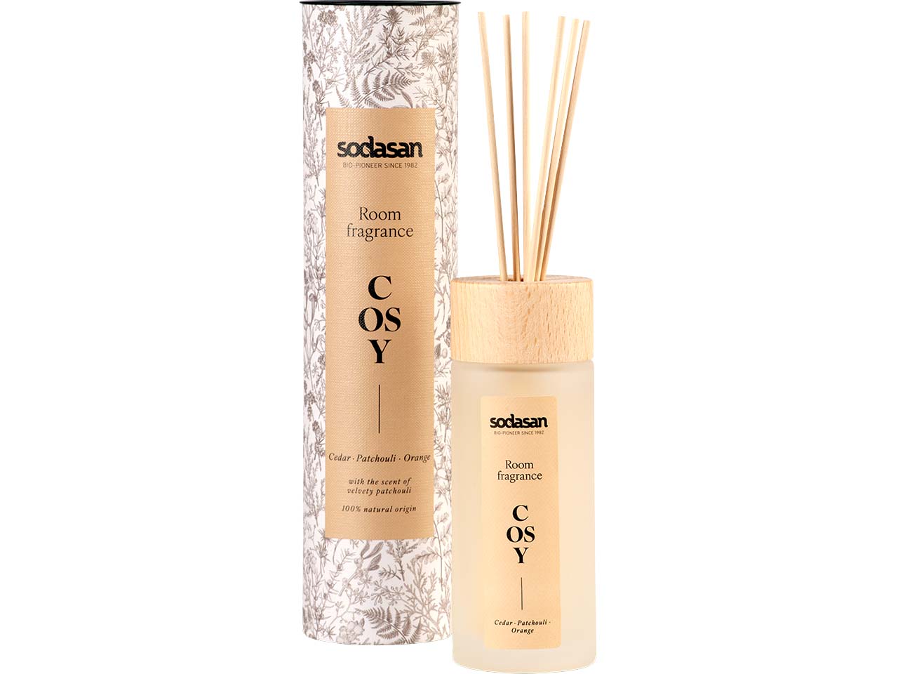 Sodasan Raumduft "COSY" mit Cedar, Patchouli und Orange, 200  ml