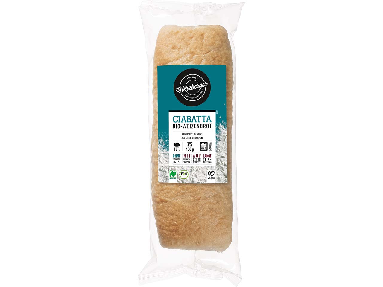 Herzberger Bio-Ciabatta zum Aufbacken, 400 g
