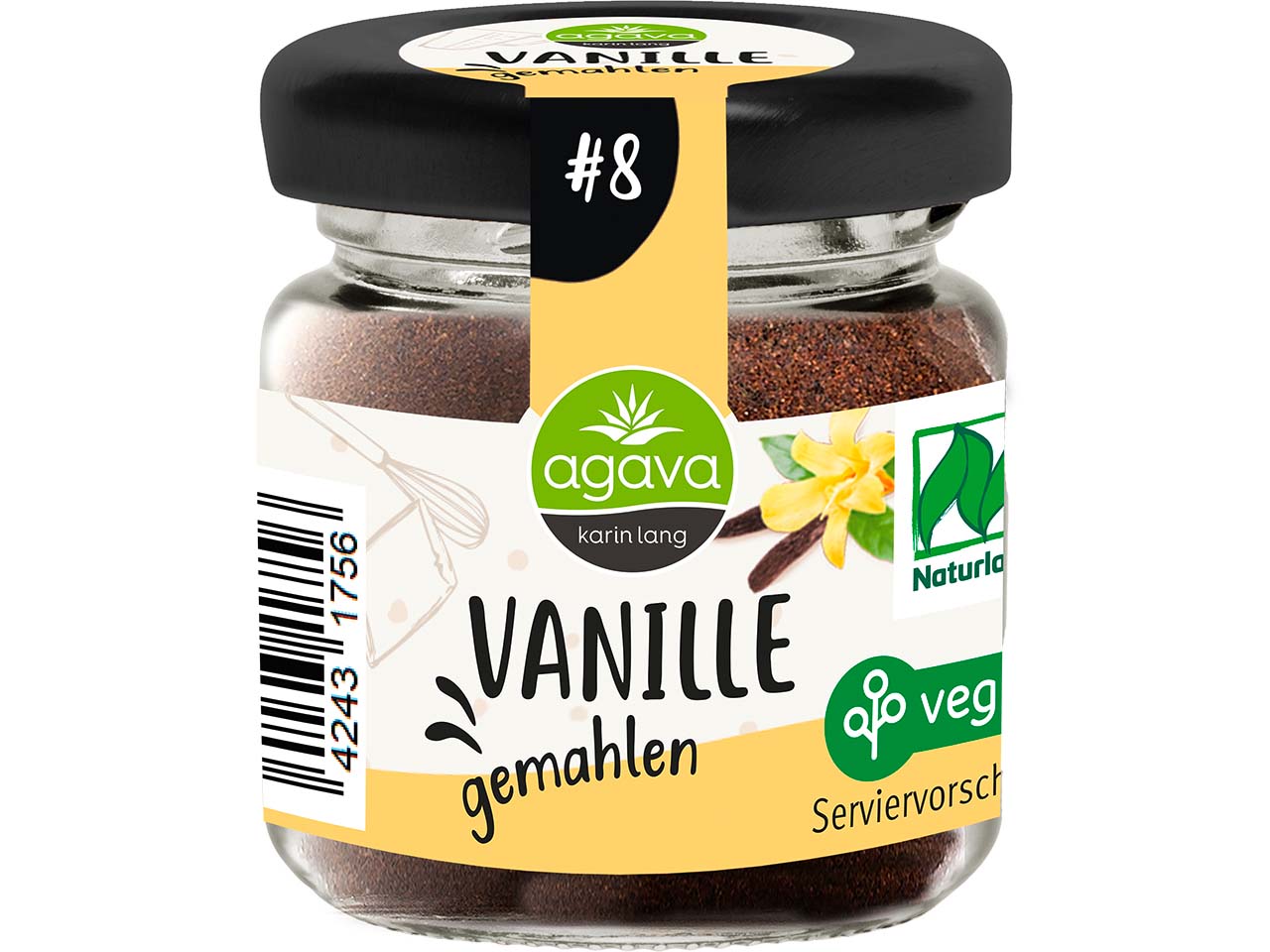 agava Bio-Vanille gemahlen, 15 g