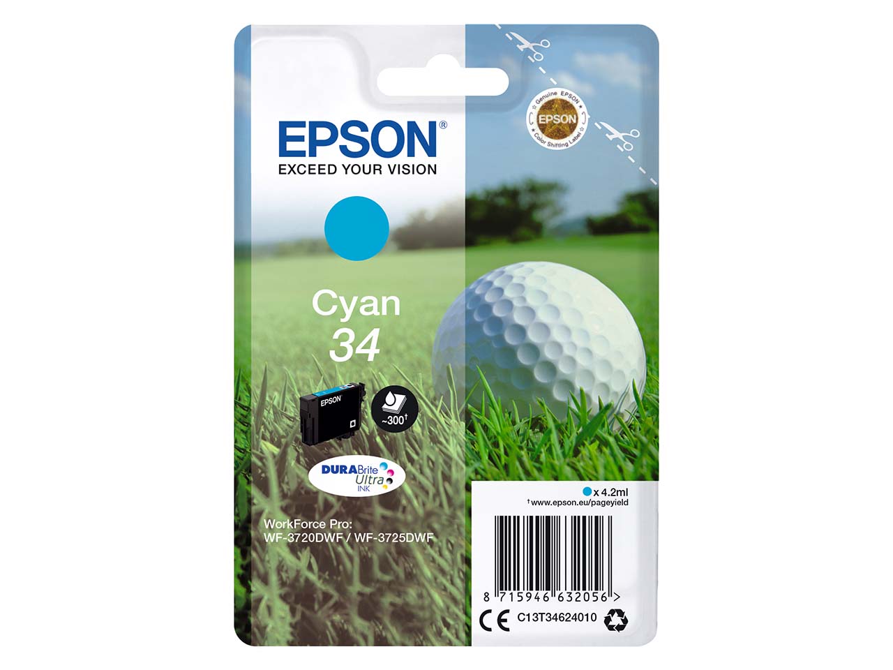 Epson Tintenpatrone T3462/ 34 cyan