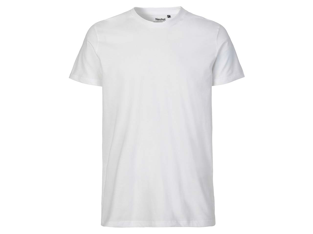 Neutral Bio-Herren-T-Shirt mit Rundhalsausschnitt, white, Gr. L