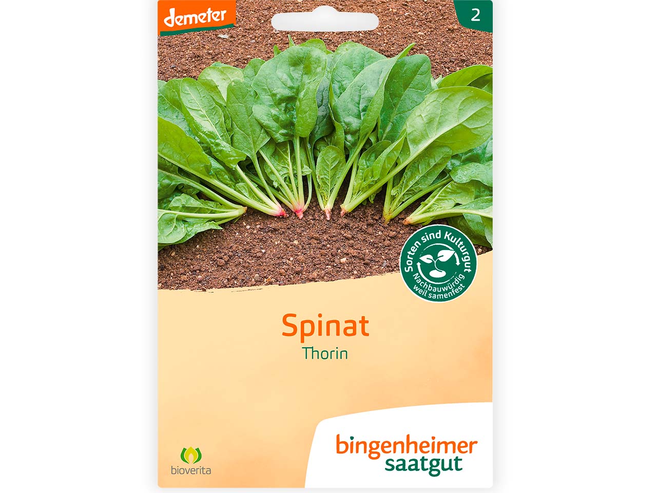 bingenheimer saatgut Bio-Samen Spinat "Thorin", 1 Stk.