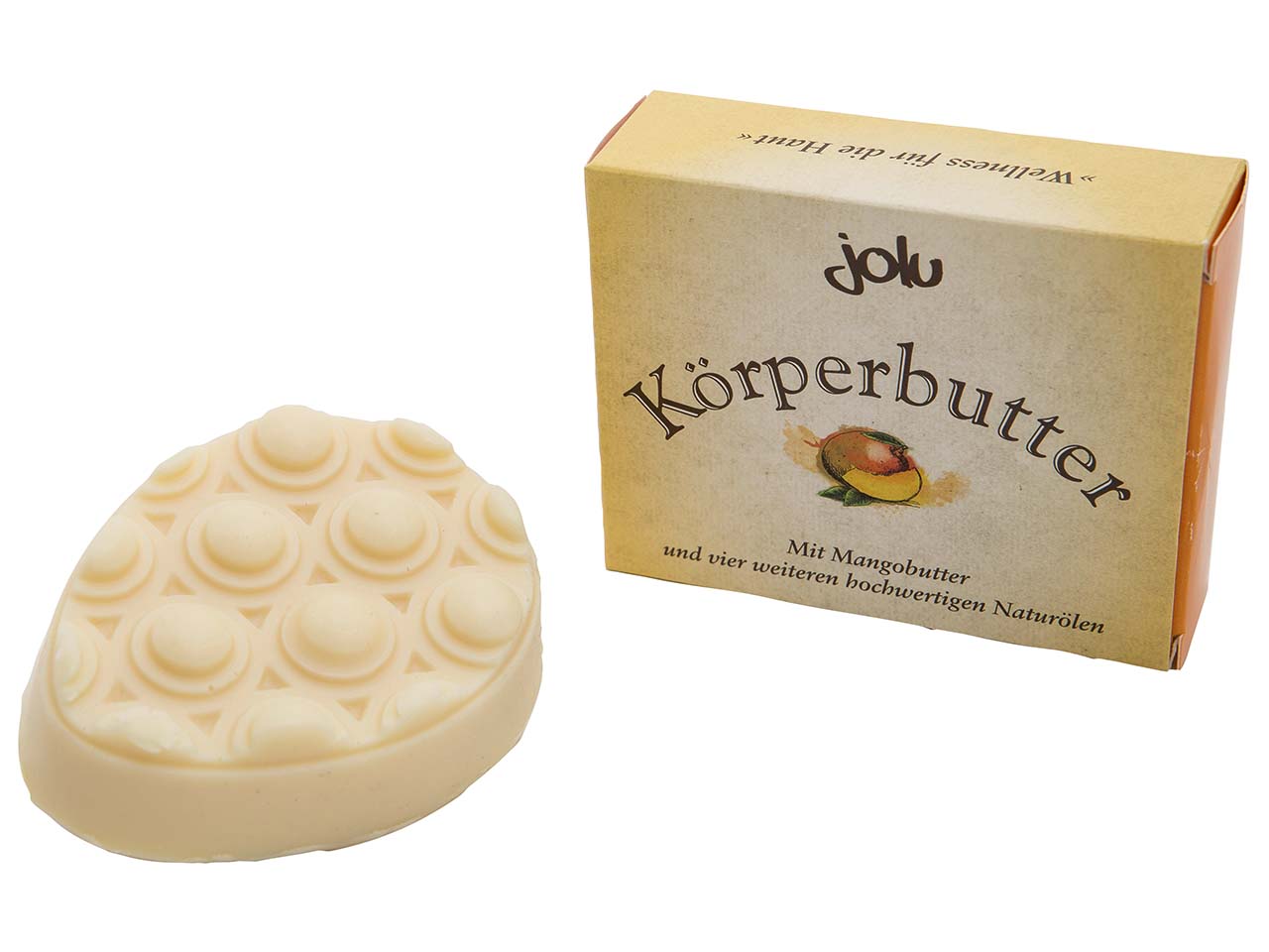 Jolu Feste Körperbutter ohne Duft, 100 g