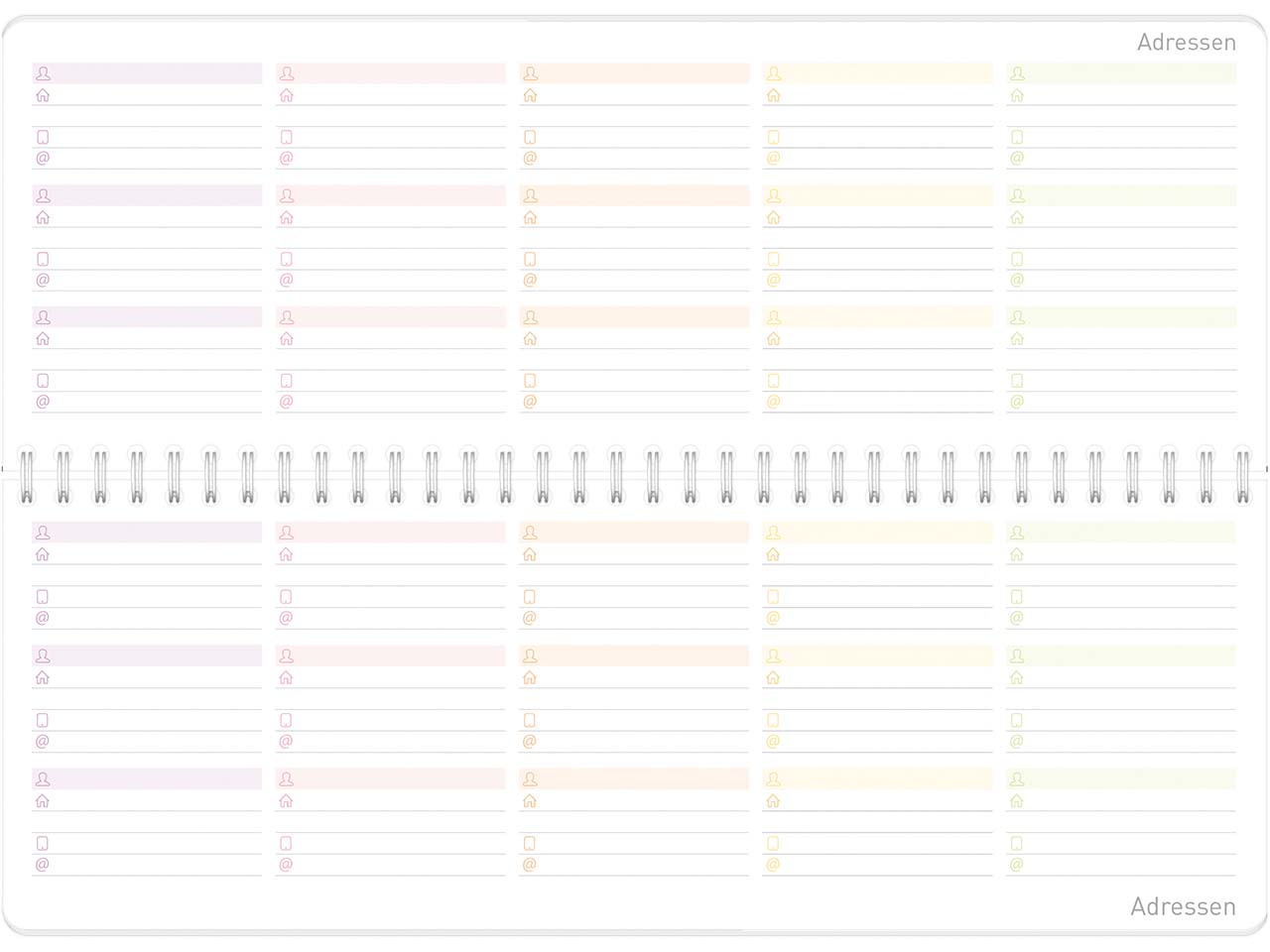 Häfft Tischkalender mit Aufsteller 2026, Rainbow
