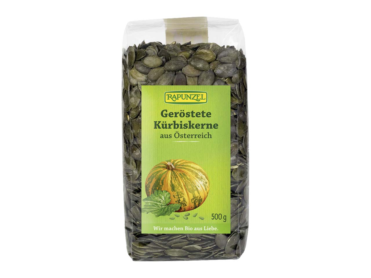 RAPUNZEL Bio-Kürbiskerne, geröstet, 500 g