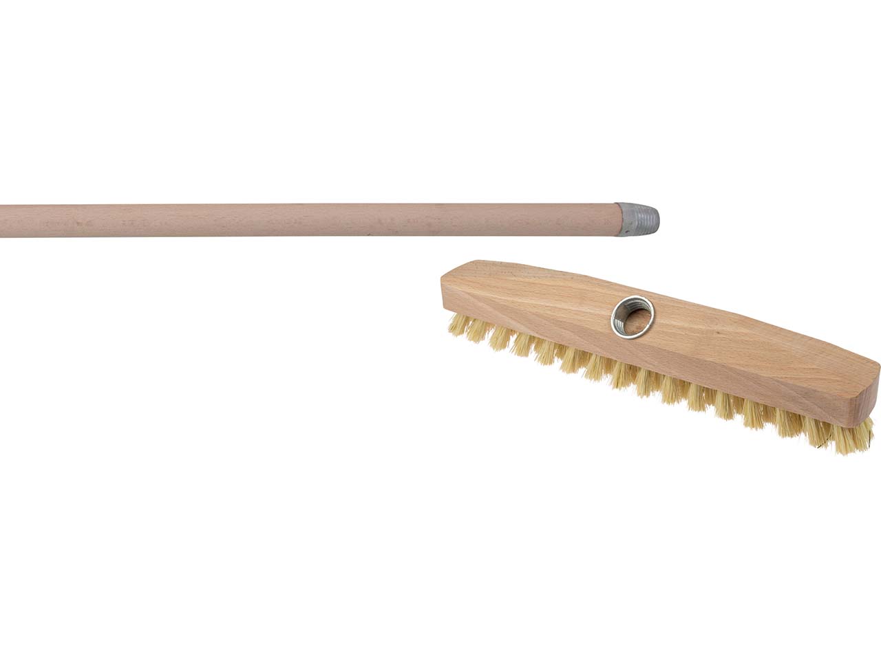 Schrubber inkl. Stiel, 29 cm, Naturborsten