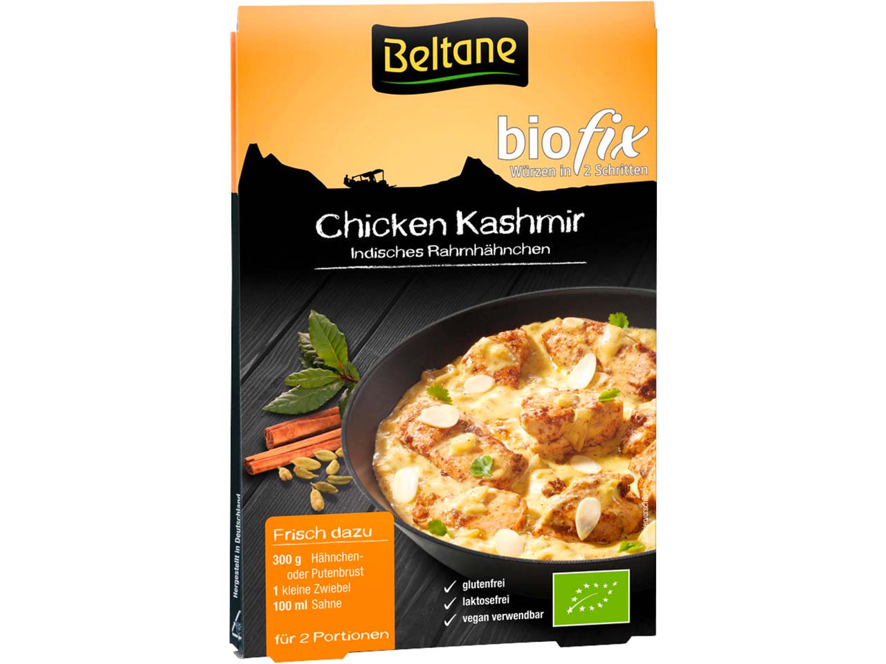 Beltane Bio-Würzmischung Chicken Kashmir 'Biofix', 22 g