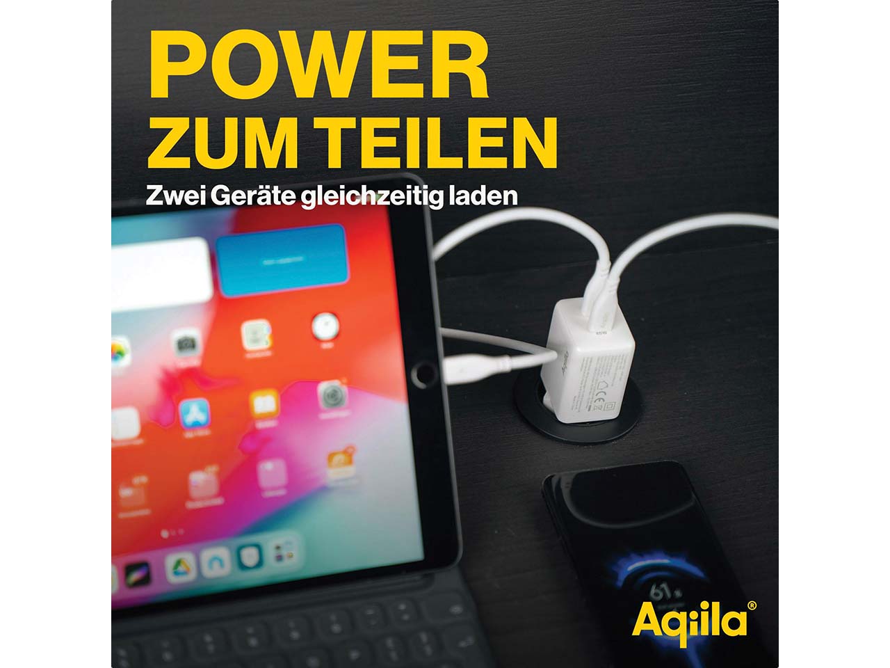 Aqiila USB Ladegerät und Ladeadapter "Chargebird W2"