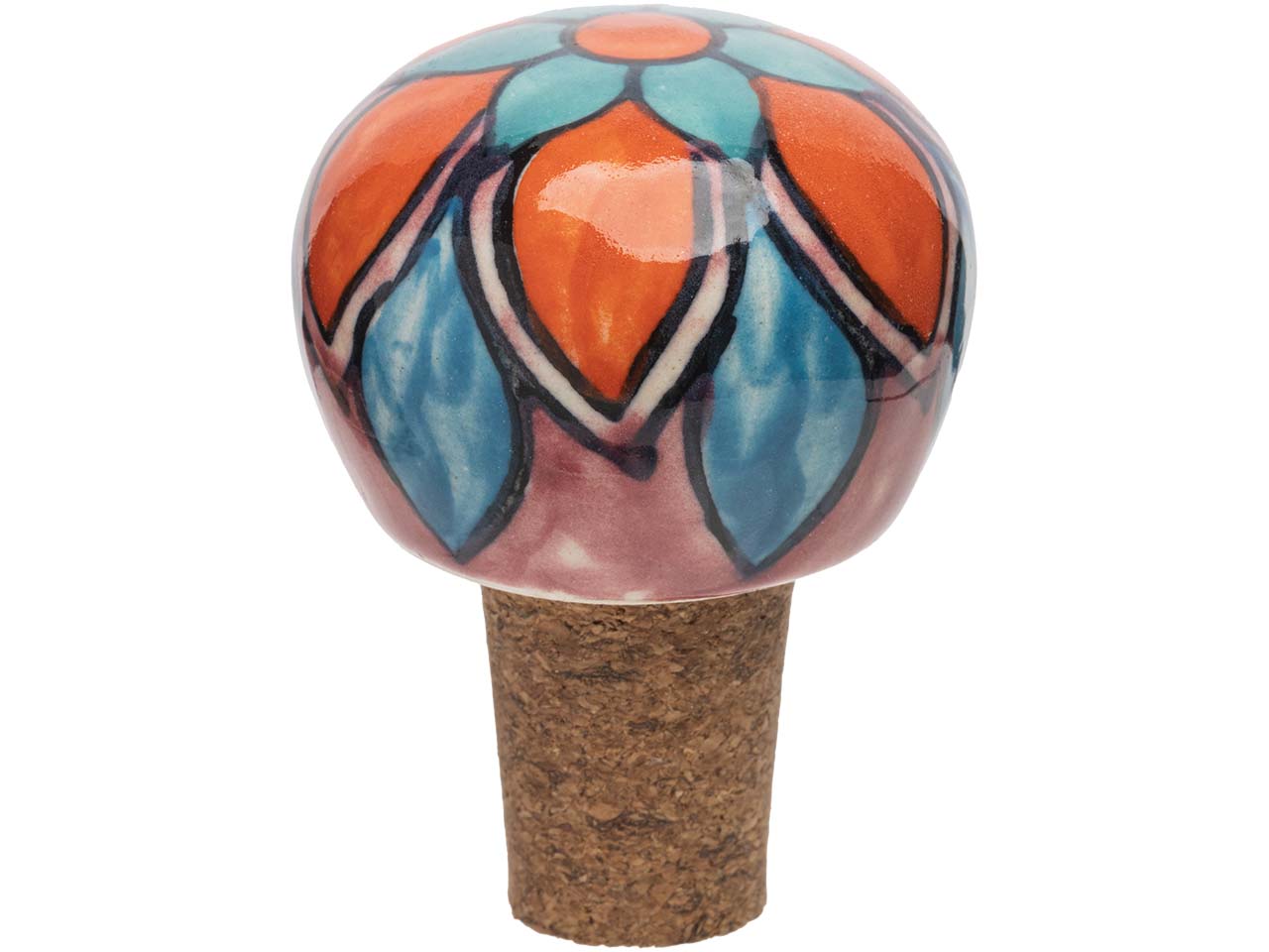 tranquillo Flaschenverschluss "FLORAL", orange