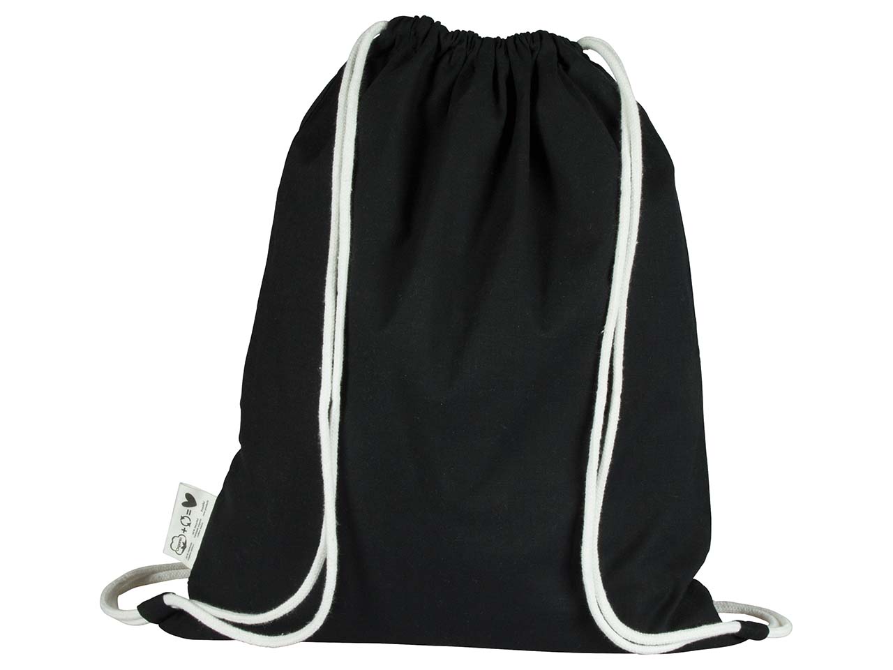 Frank&Richie Turnbeutel 'Torino' aus rec. Fairtrade-zert Bio-Baumwolle 38x46x10cm schwarz