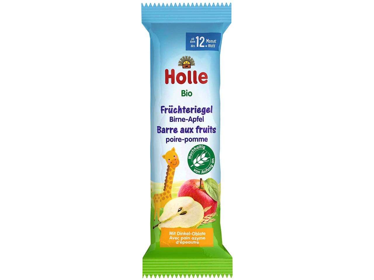 Holle Bio-Fruchtriegel Birne-Apfel ab 12. Monat, 25 g