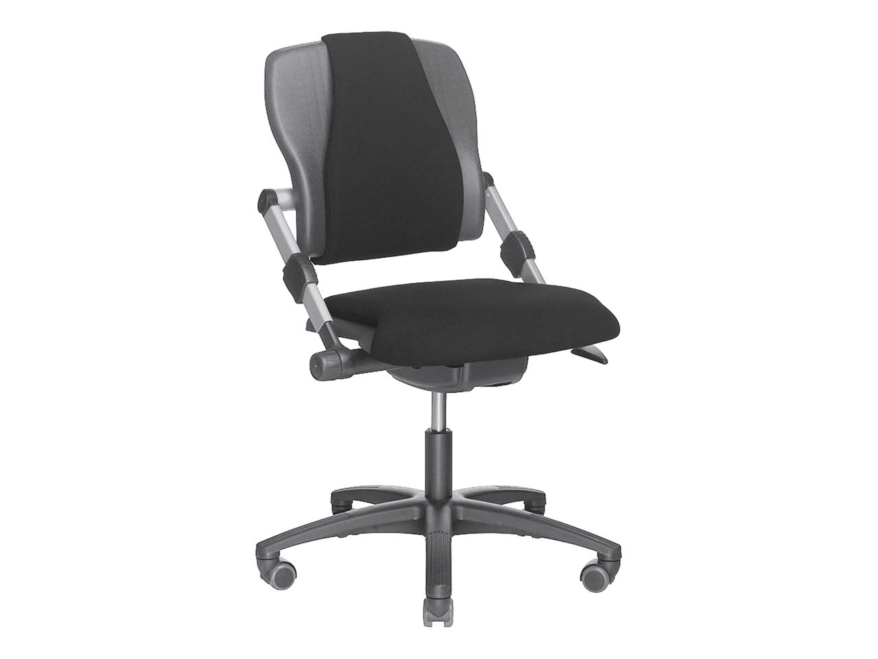 HAG Bürodrehstuhl "H03 340" Gestell schwarz, FK Kunststoff, Stoff: "Cura" black