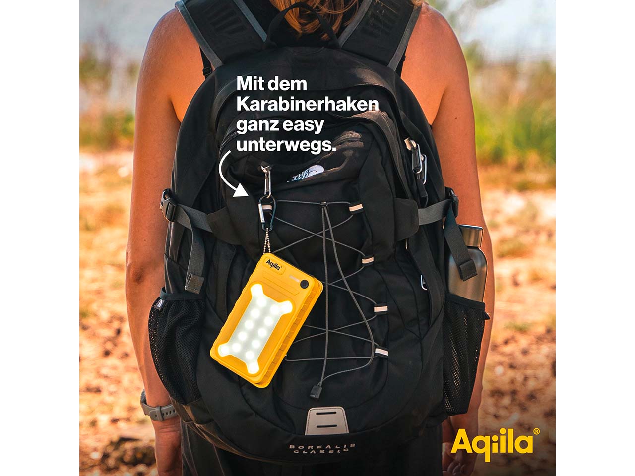 Aqiila Powerbank mit mehrfach ausklappbarem Solarpanel "Powerbird BS10"