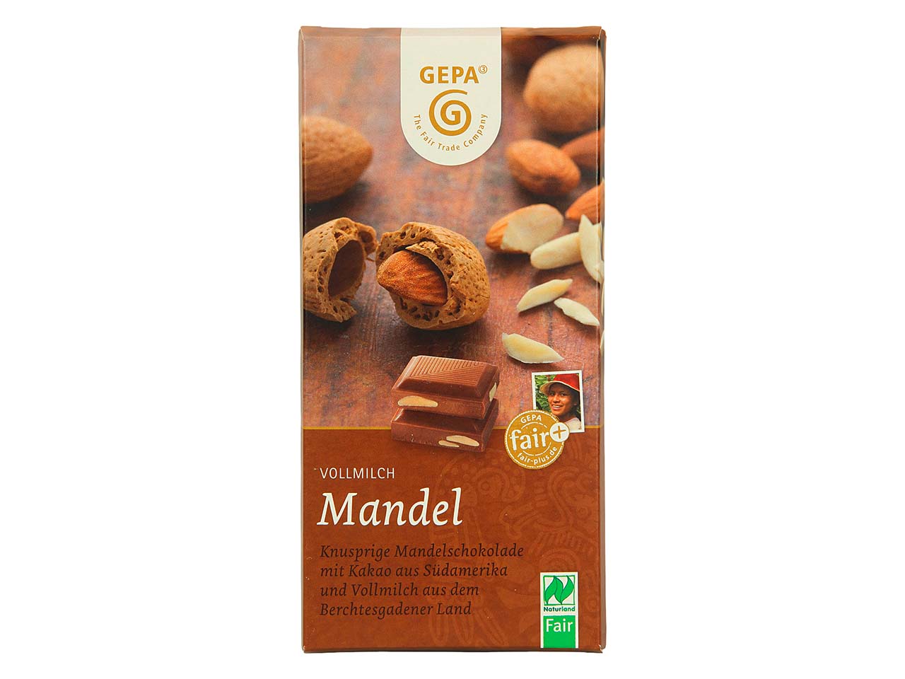 GEPA Bio-Schokolade "Vollmilch Mandel" 100 g