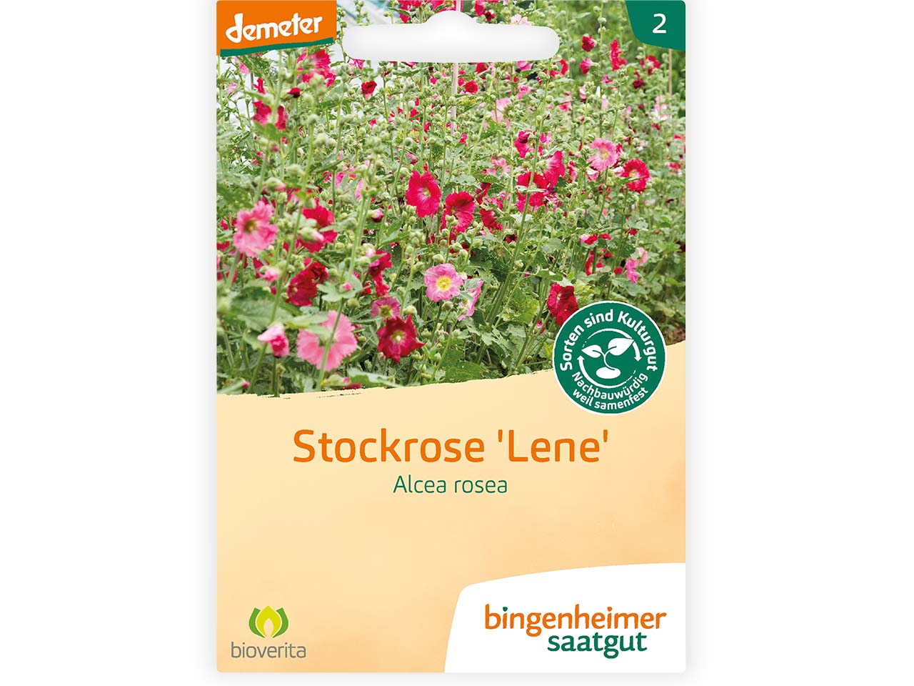 bingenheimer saatgut Bio-Samen Stockrose "Lene", 1 Stk.