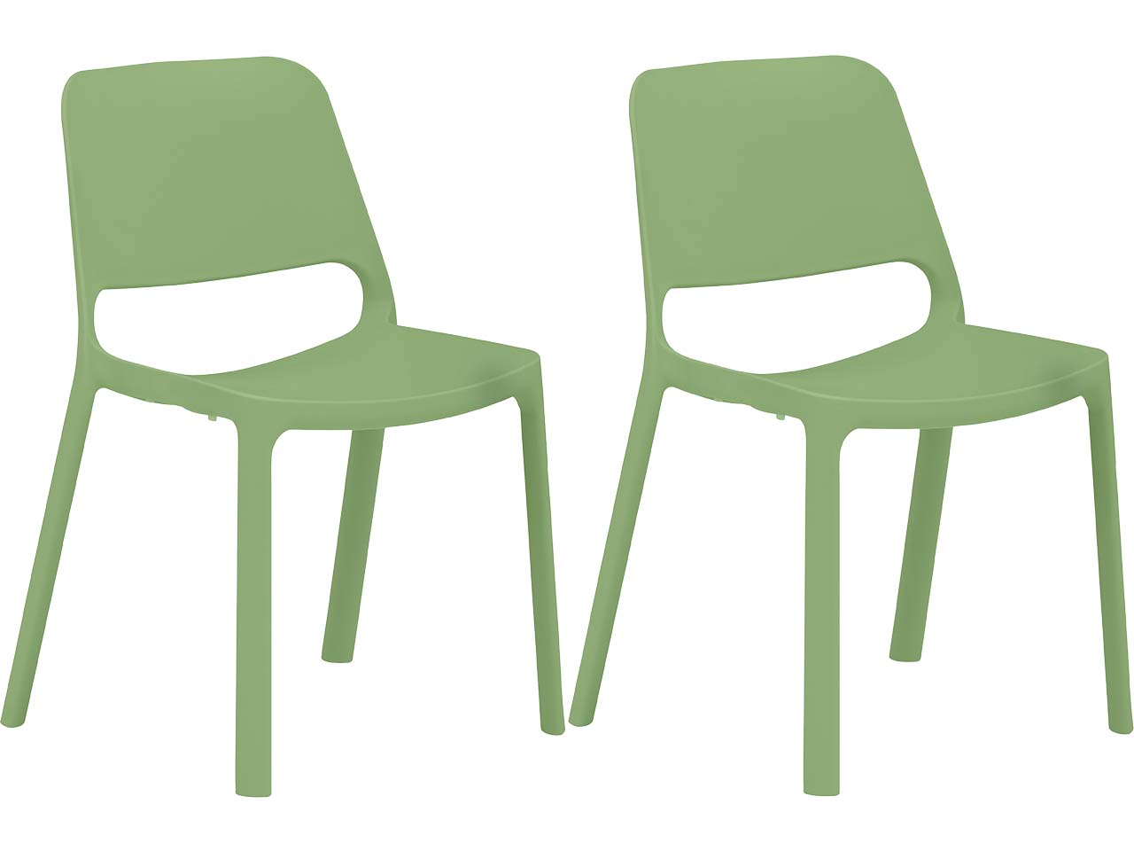 2x Besucherstuhl "2050" Schilf