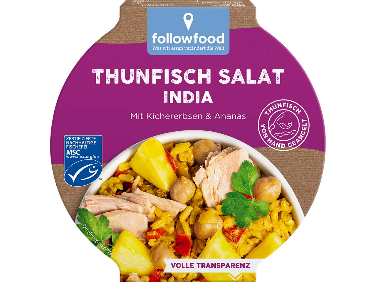 followfood Thunfisch-Salat "Indian Curry", 160 g