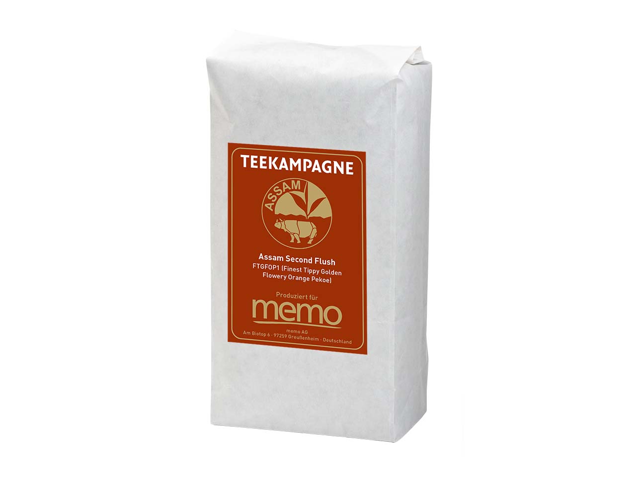 memo/Teekampagne Schwarzer Bio-Tee Assam Second Flush, FTGFOP1, 500 g