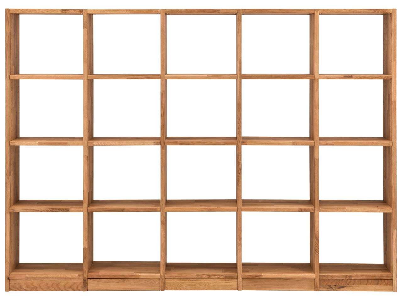 Regal "Grid" 5 x 4 Fächer, B 225 x H 164 x T 34 cm, Wildeiche geölt