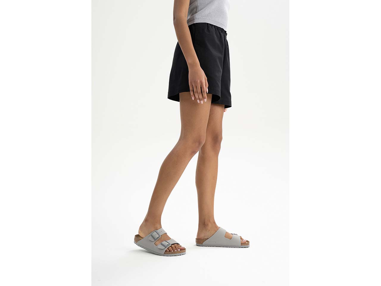 MELA Bio-Damen-Short "ESWARI" aus Kreppstoff, schwarz, Gr. S