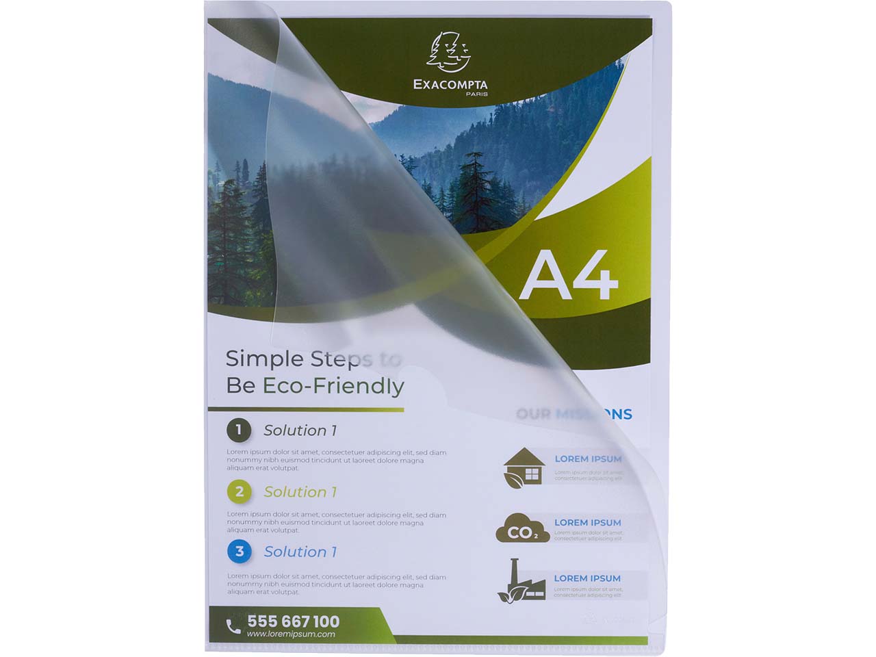 100 Exacompta Sichthüllen "Forever" Recycling-PP, DIN A4, 120µ, genarbt 100 Exacompta Sichthüllen "Forever" Recycling-PP, DIN A4, 120µ, genarbt