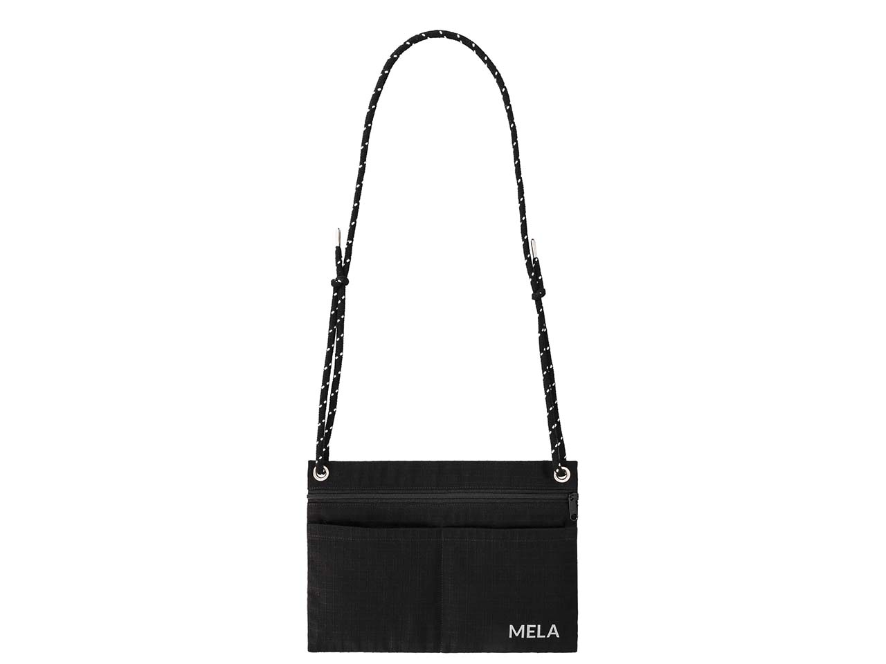MELA Bio-Umhängetasche 'SNEHA' aus Ripstop, schwarz