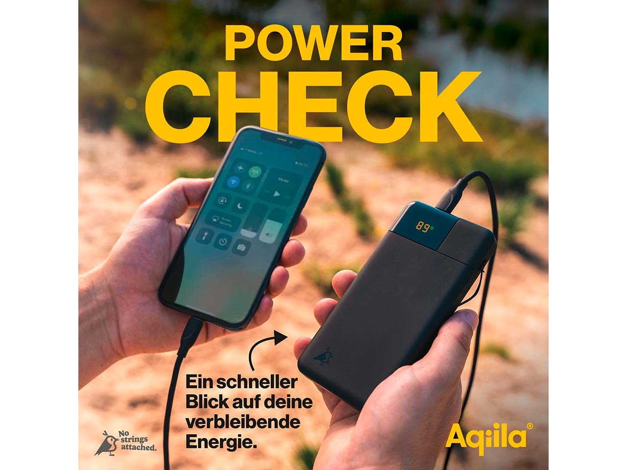 Aqiila Powerbank "Powerbird B10" 10.000 mAh, schwarz