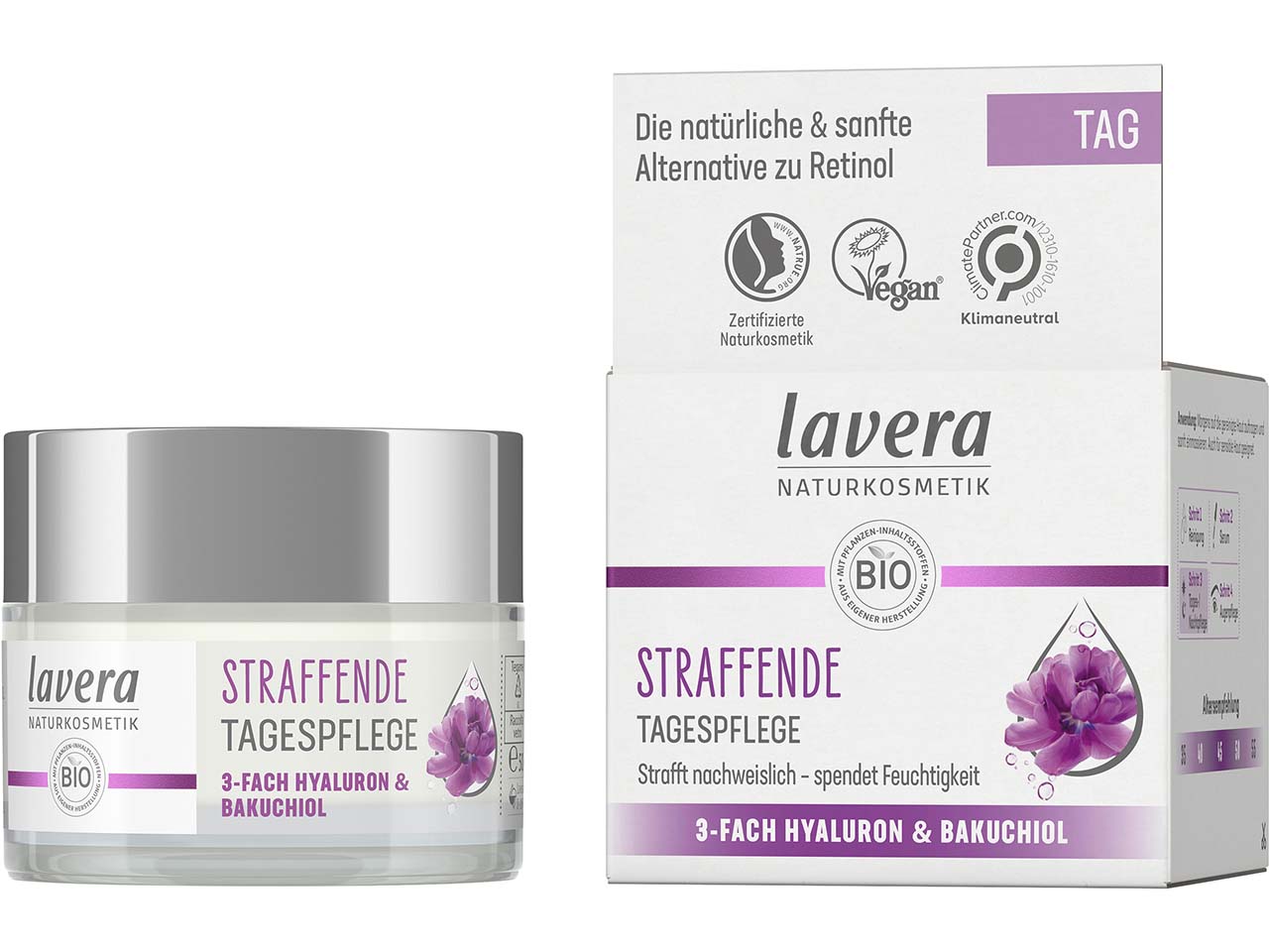 lavera Bio-Straffende-Tagescreme mit 3-fach Hyaluron, 50 ml