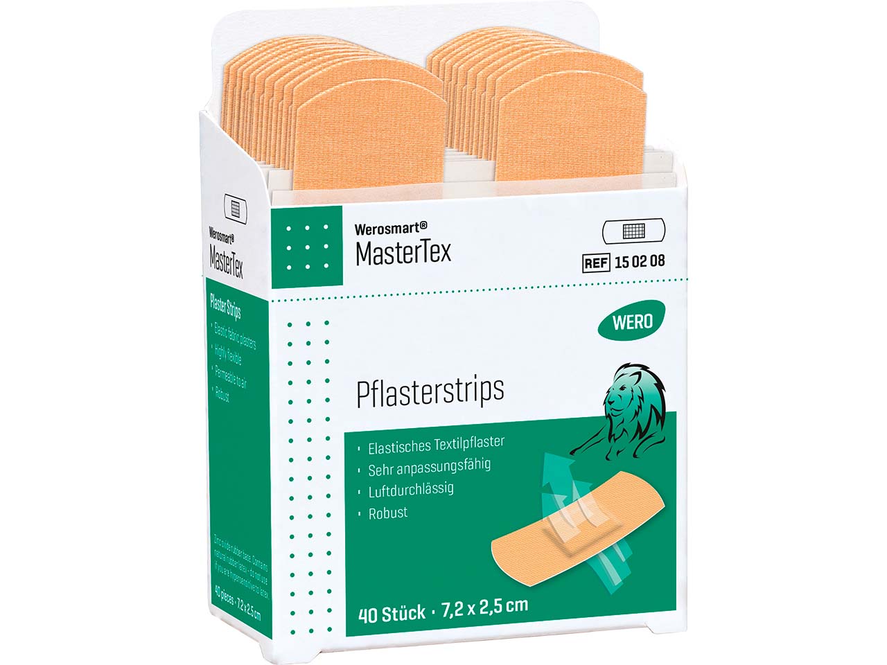 WERO Werosmart MasterTex Pflasterstrips, 7,2 x 2,5 cm, 40 Stück für WERO Smart Box
