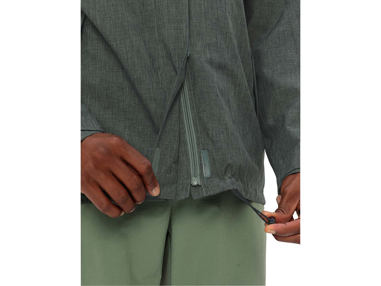 VAUDE Herren-Regenjacke "Rosemoor II" mit Brusttasche, agave, Gr. S