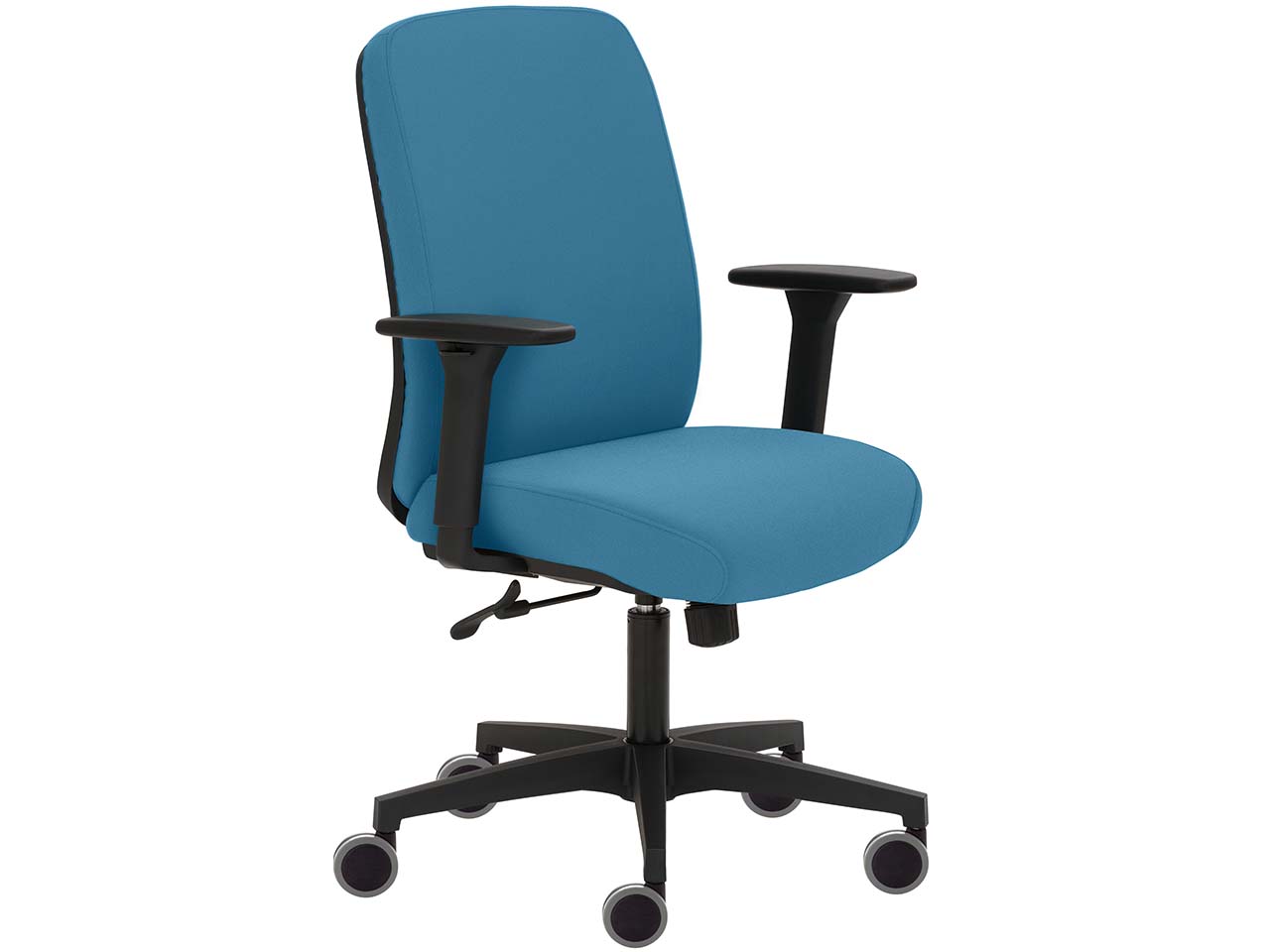 Bürodrehstuhl "2219" mit Armlehnen, hellblau