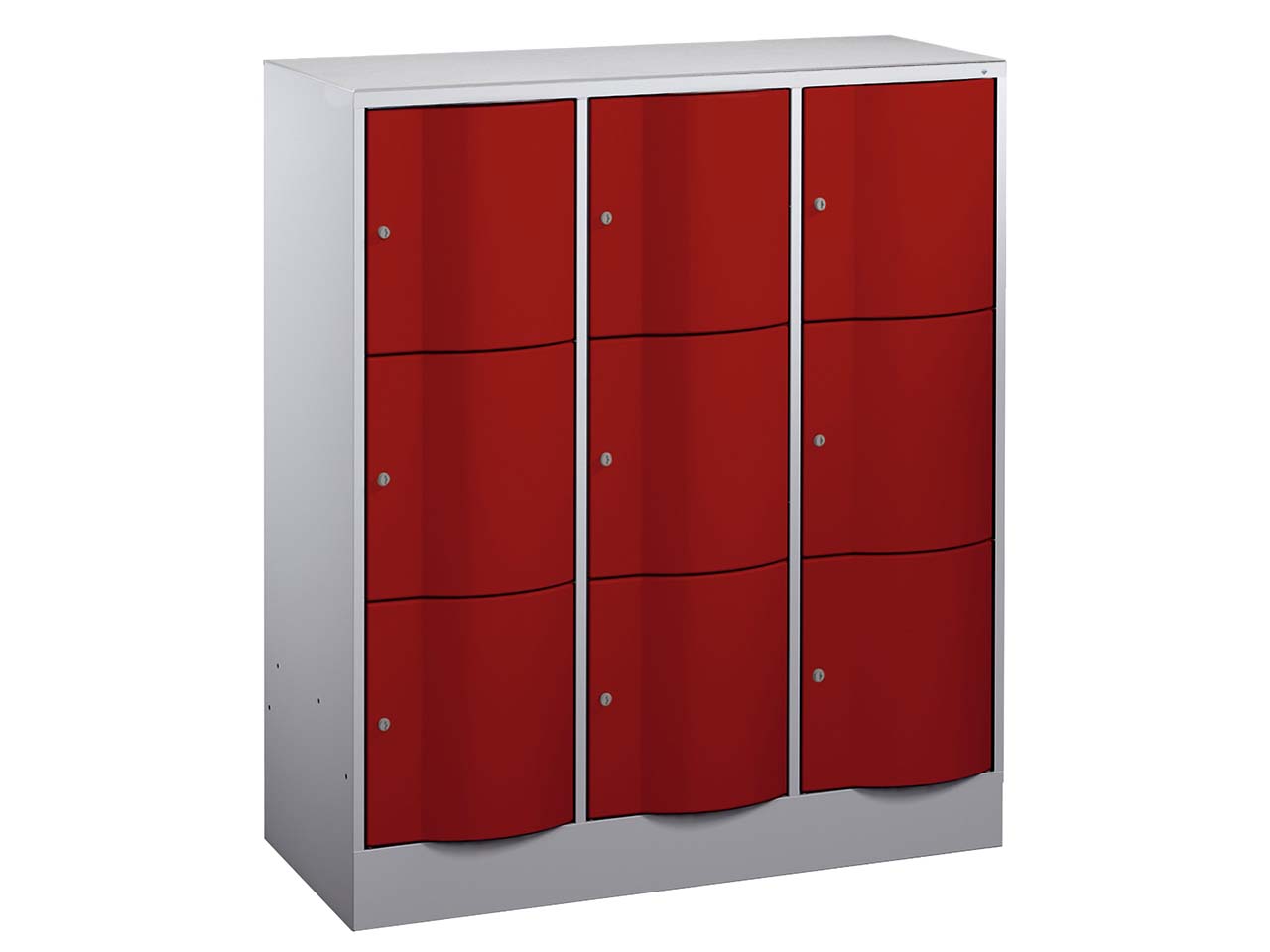 Schließfachschrank 3 Türme lg/rt 3er