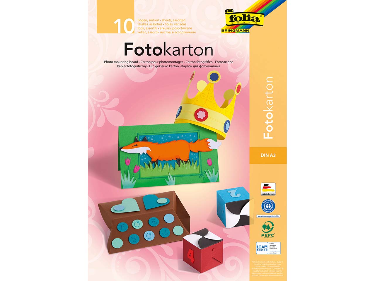 folia Fotokarton 300g/m², DIN A3, 10 Bogen
