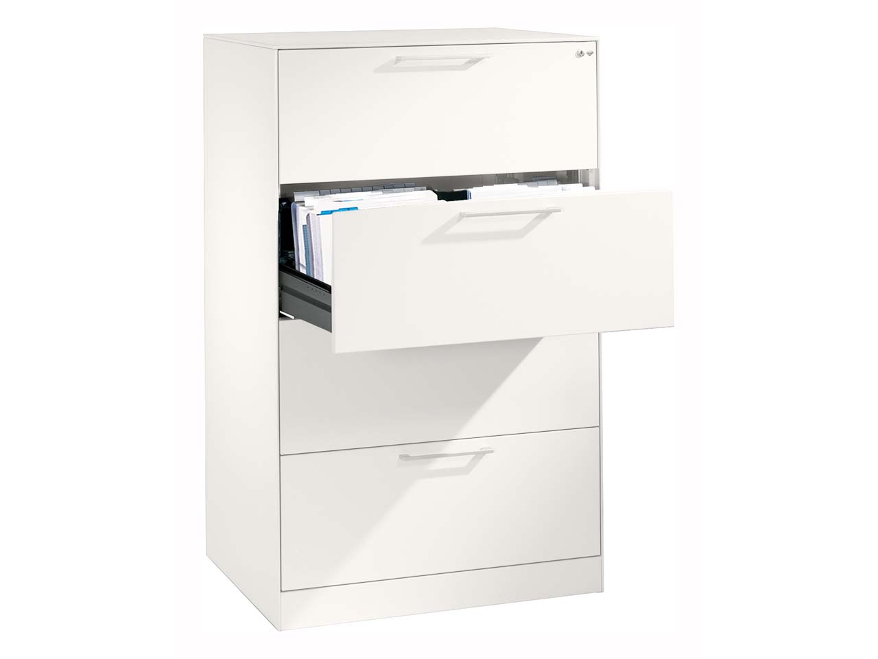 Schubladenschrank "Pureness", Höhe 131 cm  (BxT) 80 x 43,5, mit 4 Schubladen, weiß