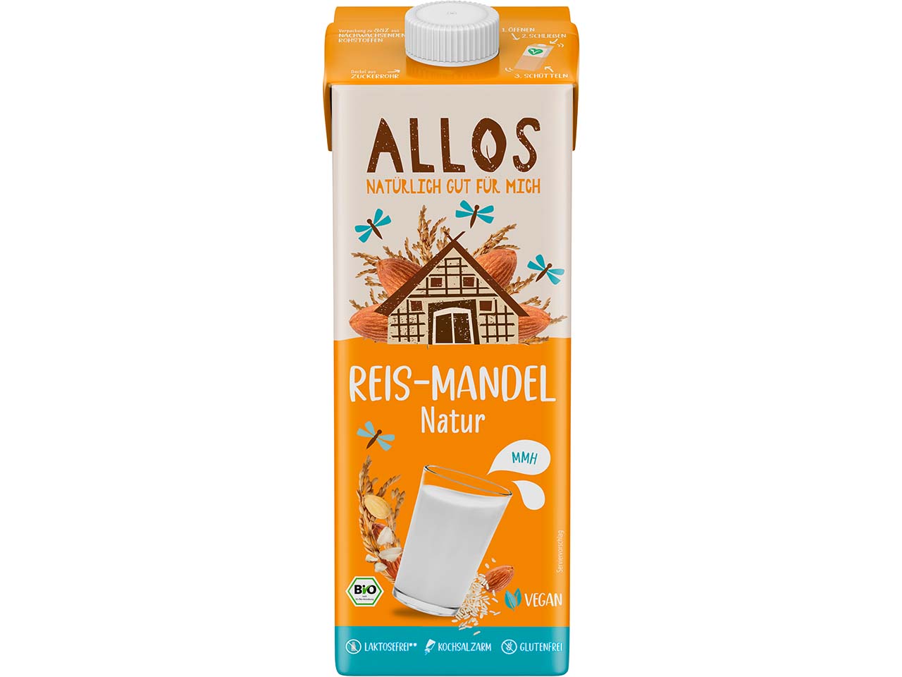 Allos Bio-Reis-Mandeldrink 'Natur', 1 l