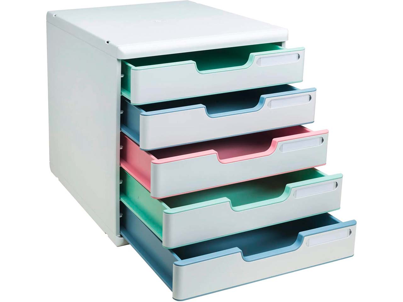 Exacompta Schubladenbox "Modulo AutentiK" DIN A4+, 5 Schubladen fbg sort., Korpus weiß Exacompta Schubladenbox "Modulo AutentiK" DIN A4+, 5 Schubladen fbg sort., Korpus weiß