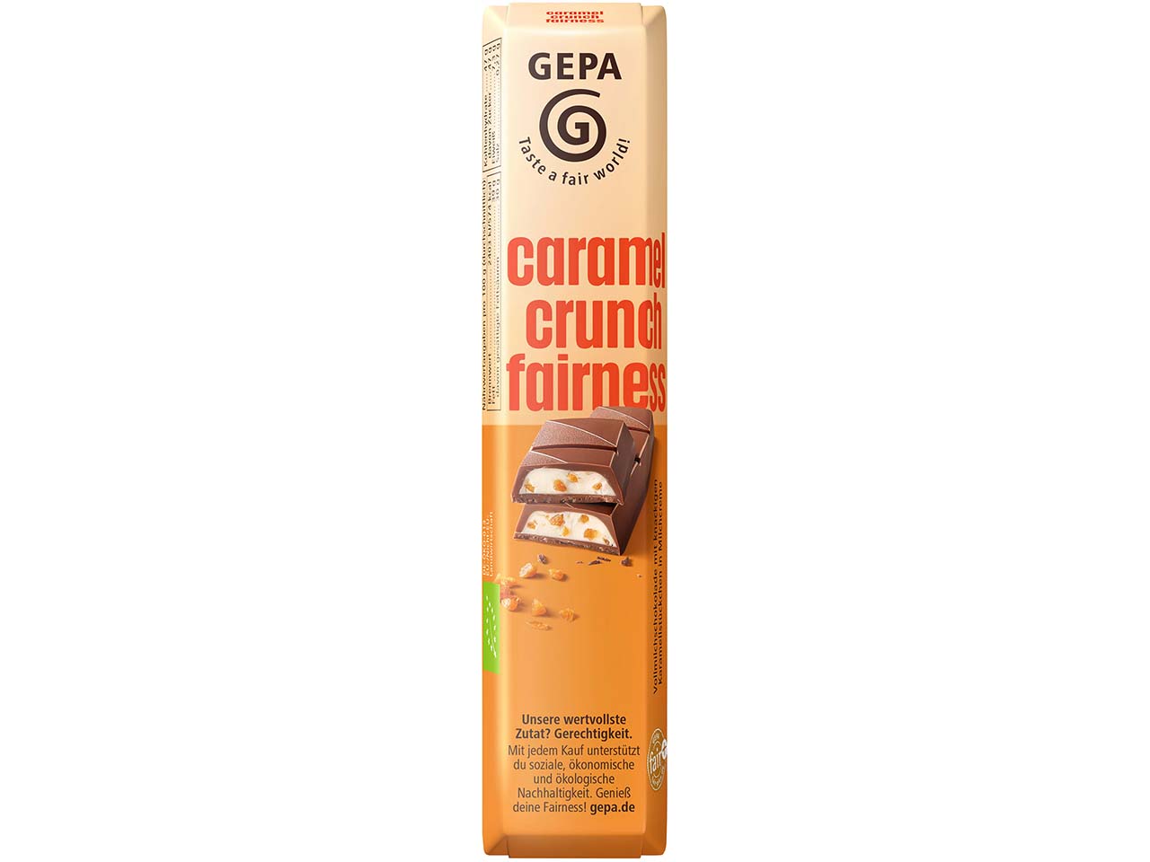 GEPA Bio-Schokoladenriegel "Caramel Crunch" Fairness, 37,5 g