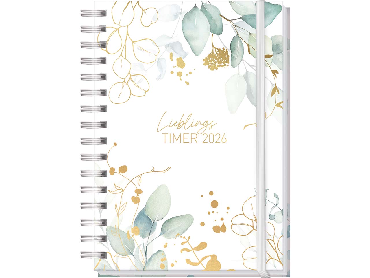 Häfft Buchkalender "Lieblings-Timer" 2026, DIN A5, Blattgold