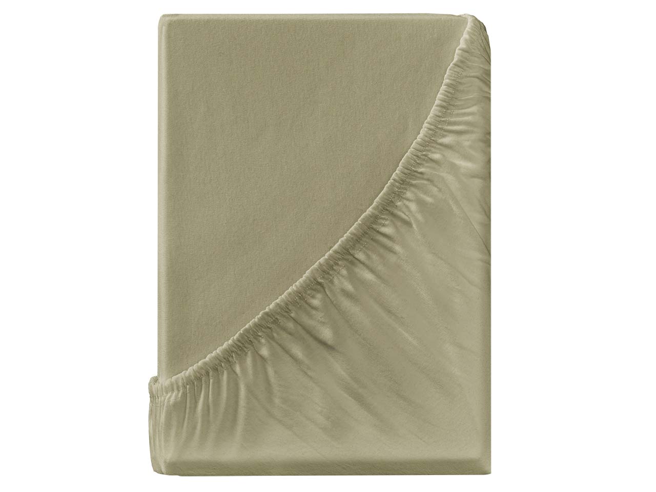 Spannbettlaken "Single Jersey" aus Bio-Baumwolle 140-160 x 200 cm, schlamm