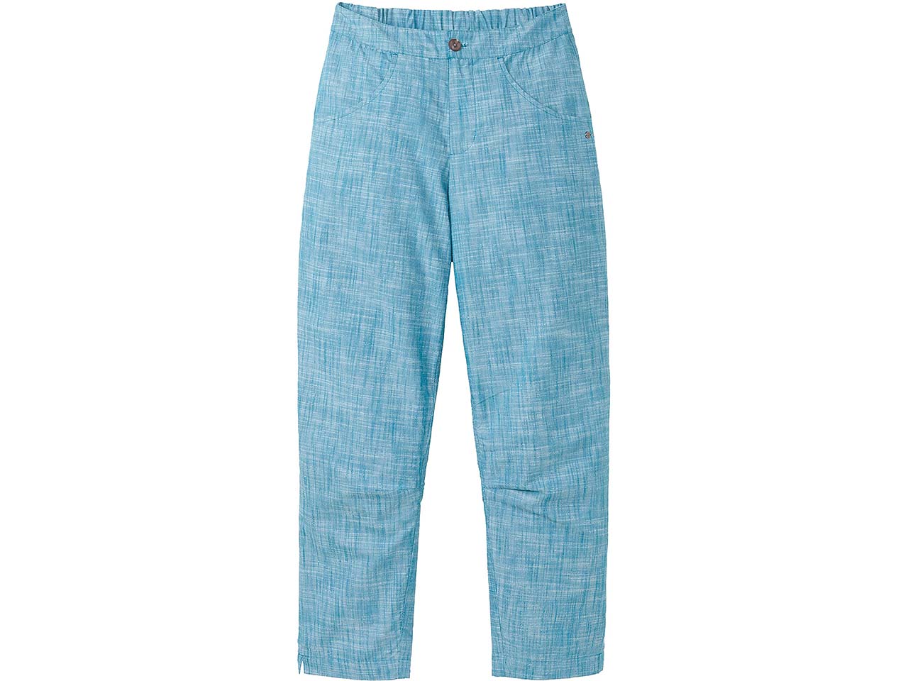 tranquillo Bio-Damen-Hose im Jogger-Style in Leinenoptik, teal, Gr. 42