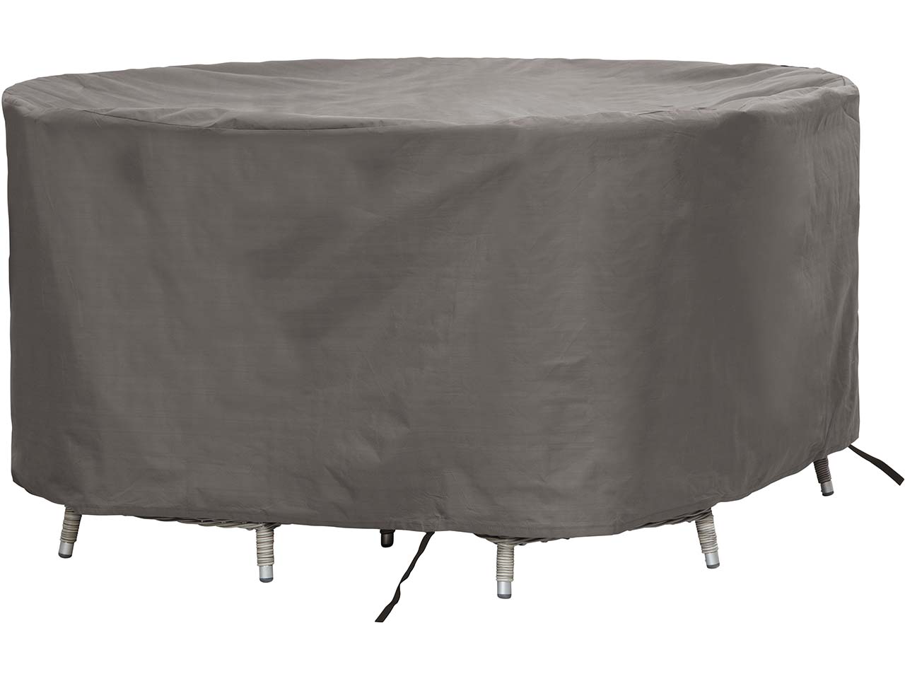Schutzhülle für Gartenmöbel "klein" rund Ø 200 x 85 cm, Polypropylen, hellgrau